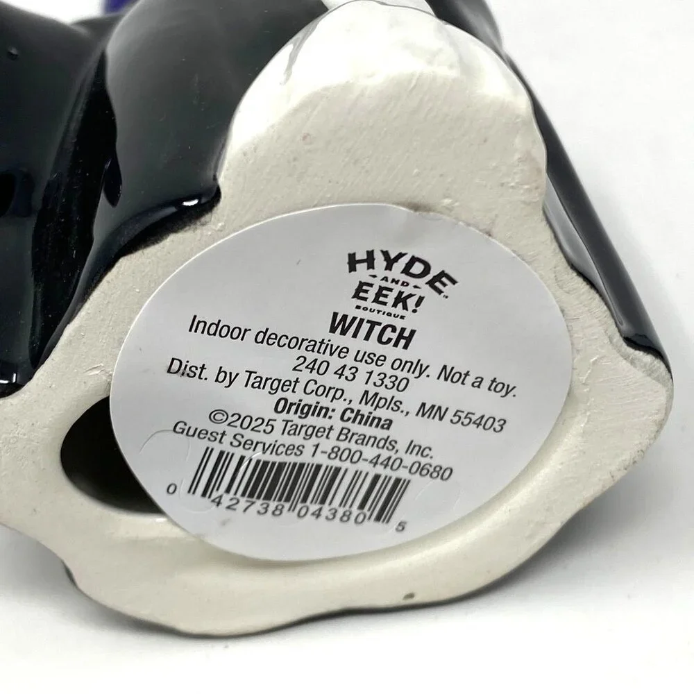 Target Small Ceramic Witch Figural Broomstick Hyde and EEK! Boutique™ As Is